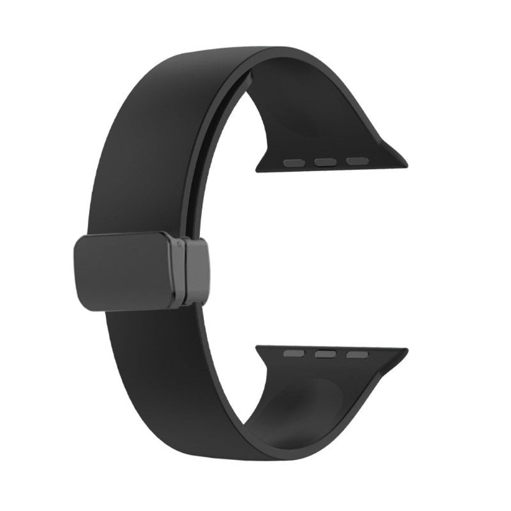 Klassisk Silikone Universal Rem passer til Apple Smartwatch - Sort#serie_1
