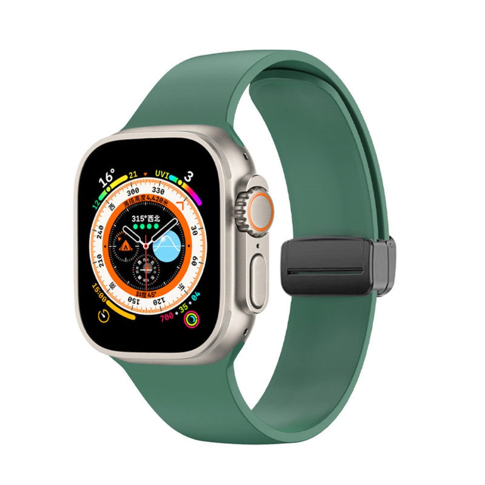 Klassisk Silikone Universal Rem passer til Apple Smartwatch - Grøn#serie_10