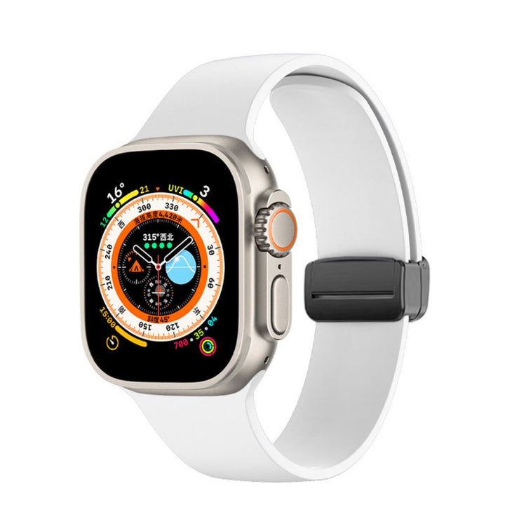 Klassisk Silikone Universal Rem passer til Apple Smartwatch - Hvid#serie_2