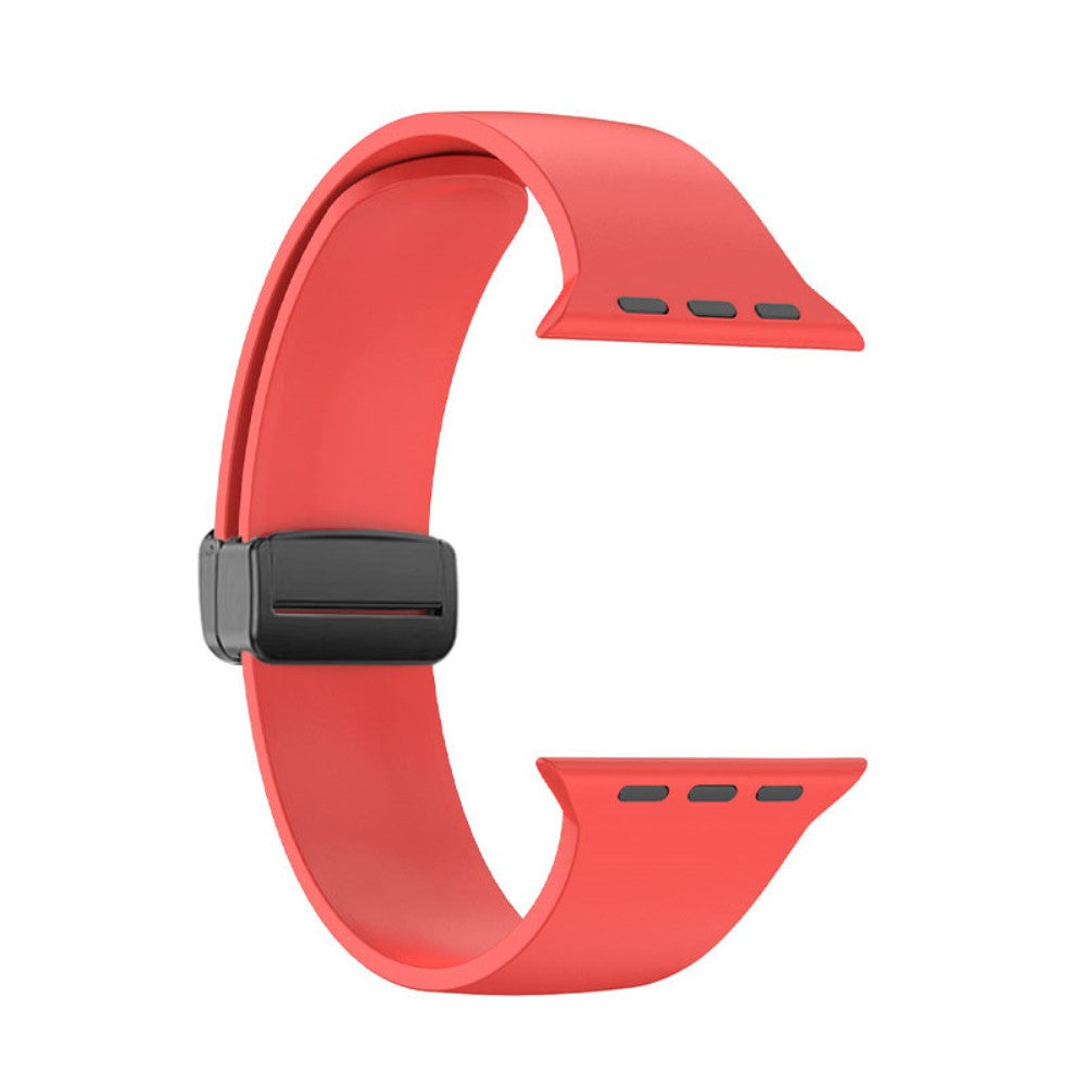 Klassisk Silikone Universal Rem passer til Apple Smartwatch - Rød#serie_5