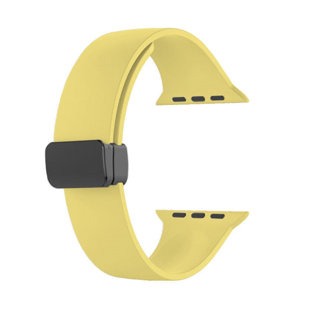 Klassisk Silikone Universal Rem passer til Apple Smartwatch - Gul#serie_6
