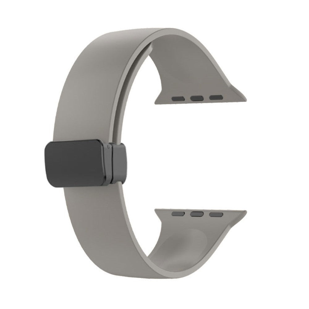 Klassisk Silikone Universal Rem passer til Apple Smartwatch - Sølv#serie_7