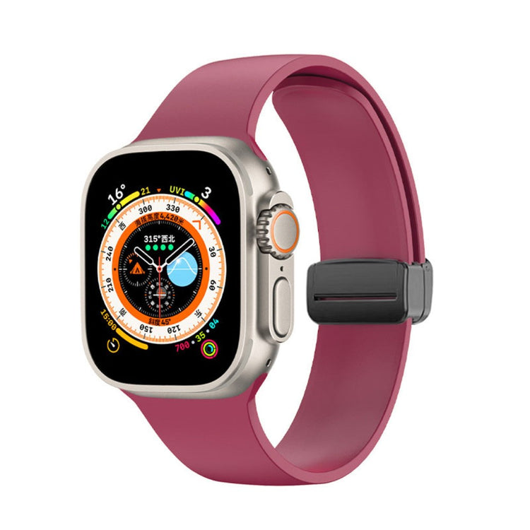Klassisk Silikone Universal Rem passer til Apple Smartwatch - Rød#serie_8