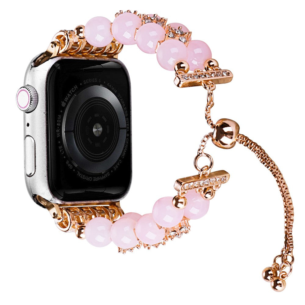 Skøn Plastik Og Rhinsten Universal Rem passer til Apple Smartwatch - Pink#serie_7