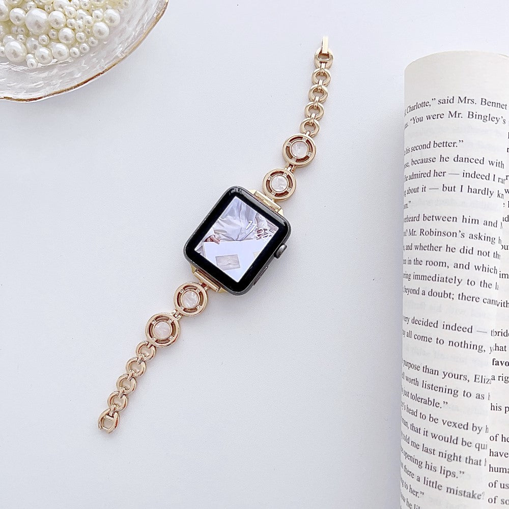 Super Sejt Metal Universal Rem passer til Apple Smartwatch - Guld#serie_1