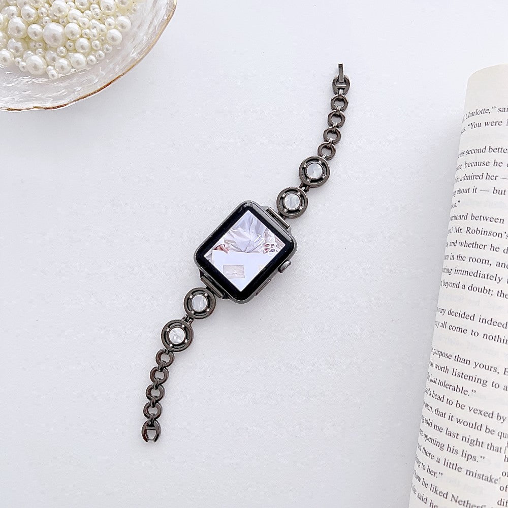 Super Sejt Metal Universal Rem passer til Apple Smartwatch - Sort#serie_3