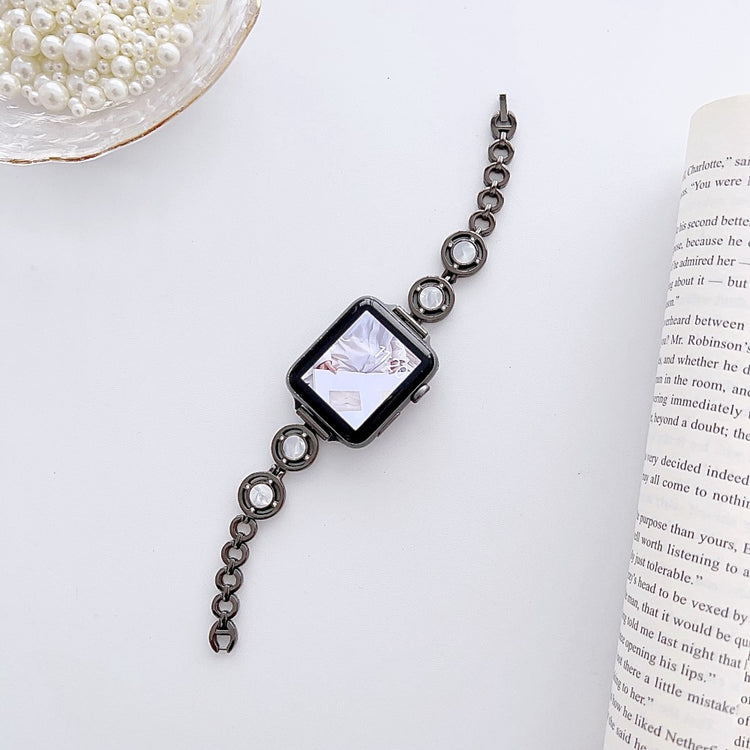 Super Sejt Metal Universal Rem passer til Apple Smartwatch - Sort#serie_3