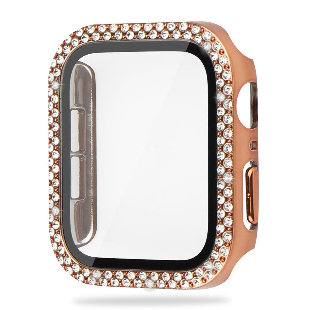 Mega Fint Universal Apple Cover med Skærmbeskytter i Plastik, Rhinsten og Hærdet Glas - Pink#serie_6