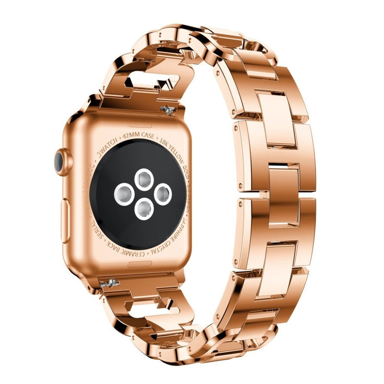 Superflot Apple Watch Series 1-3 42mm Metal og Rhinsten Rem - Pink#serie_2