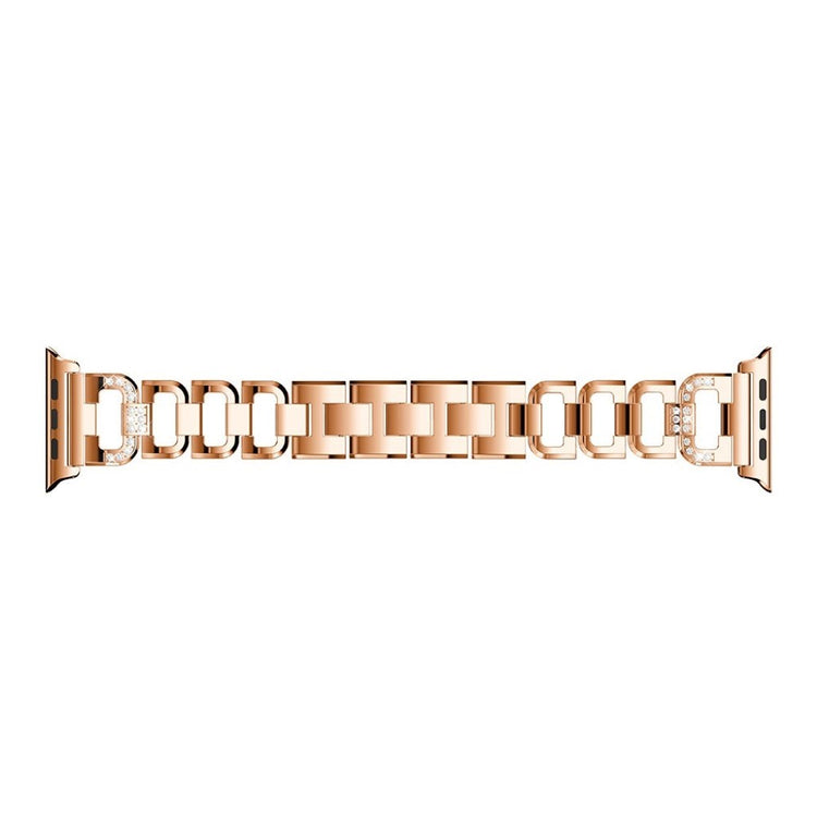 Superflot Apple Watch Series 1-3 42mm Metal og Rhinsten Rem - Pink#serie_2