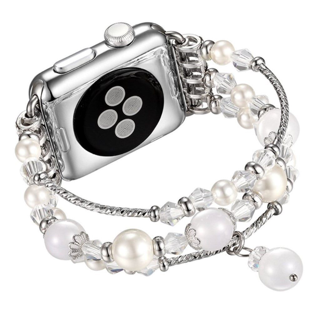 Mega fantastisk Apple Watch Series 1-3 42mm Rhinsten Rem - Hvid#serie_3