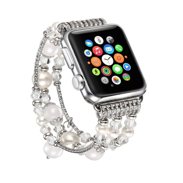 Mega fantastisk Apple Watch Series 1-3 42mm Rhinsten Rem - Hvid#serie_3