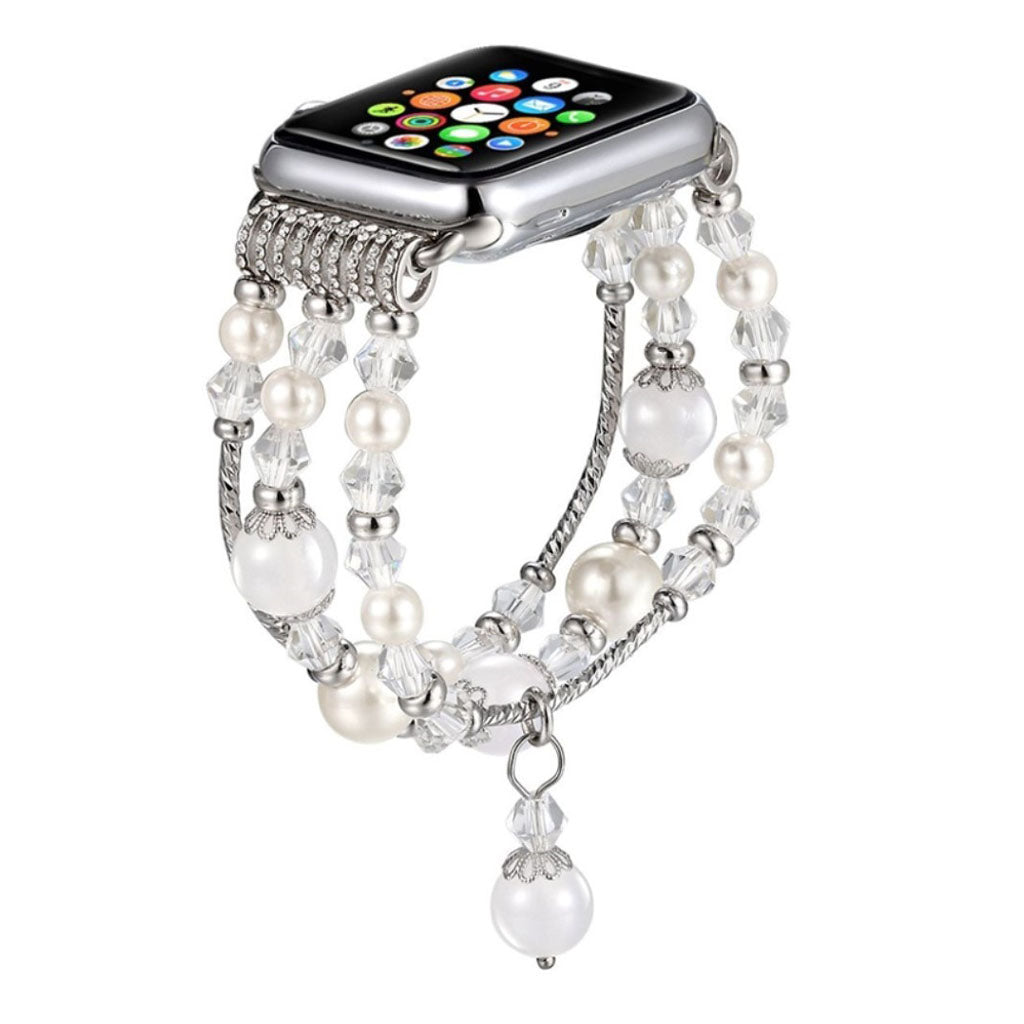 Mega fantastisk Apple Watch Series 1-3 42mm Rhinsten Rem - Hvid#serie_3