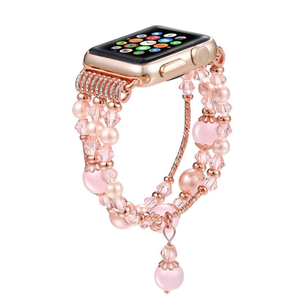 Mega fantastisk Apple Watch Series 1-3 42mm Rhinsten Rem - Pink#serie_4