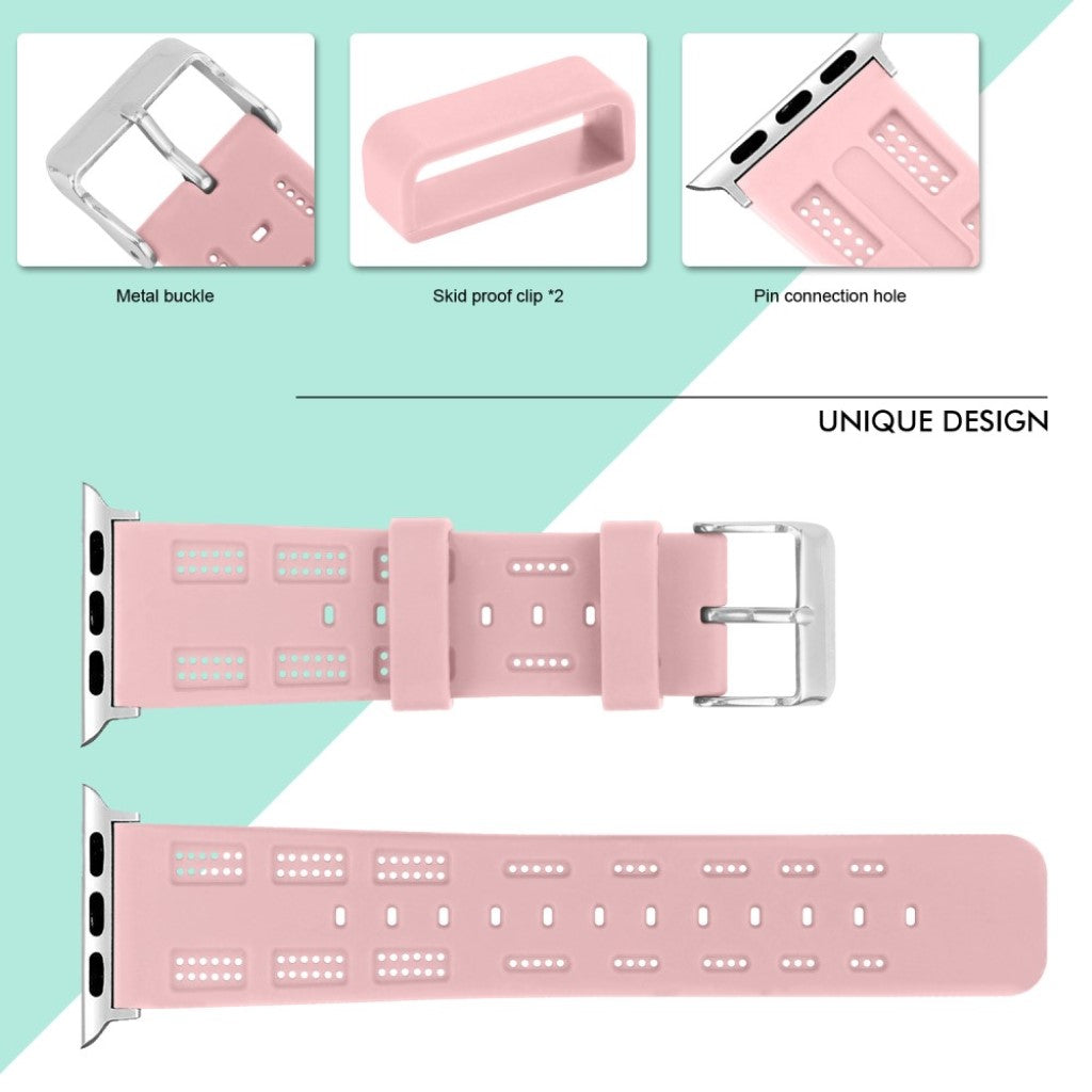 Meget sejt Apple Watch Series 1-3 42mm Silikone Rem - Pink#serie_4