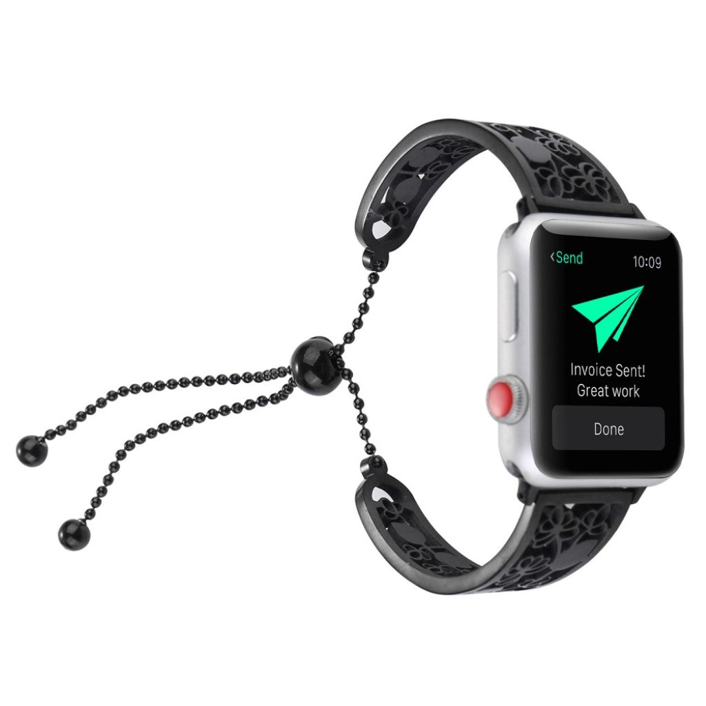 Helt vildt nydelig Apple Watch Series 1-3 42mm Metal Rem - Sort#serie_2