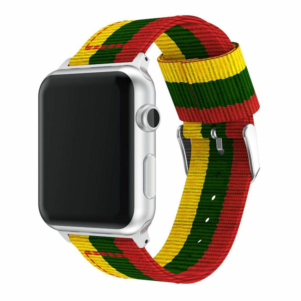 Mega holdbart Apple Watch Series 4 40mm Nylon Rem - Flerfarvet#serie_5
