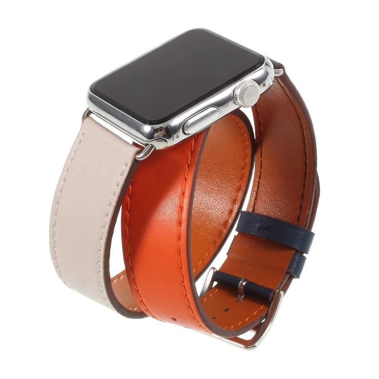 Mega skøn Apple Watch Series 4 40mm Ægte læder Rem - Orange#serie_2