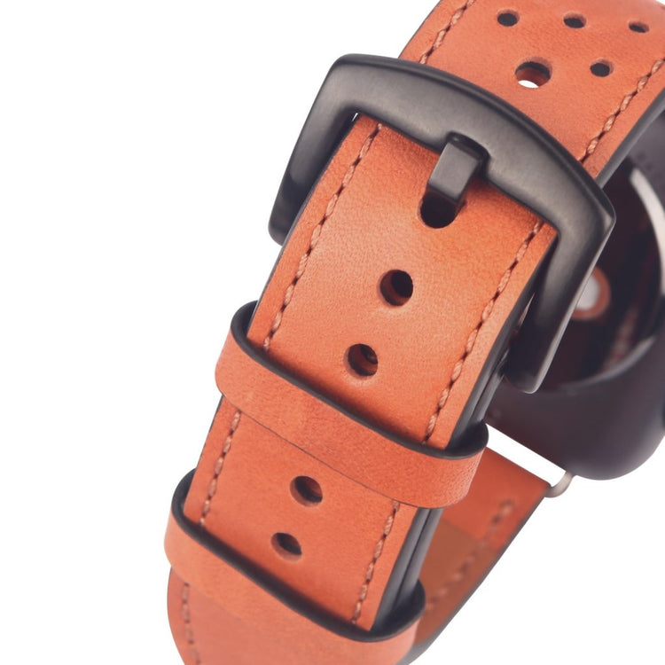 Kønt Apple Watch Series 4 40mm Ægte læder Rem - Brun#serie_1