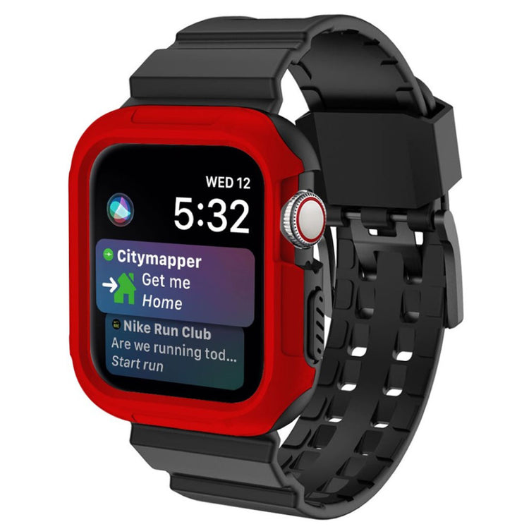 Helt vildt nydelig Apple Watch Series 4 40mm Silikone Rem - Rød#serie_3