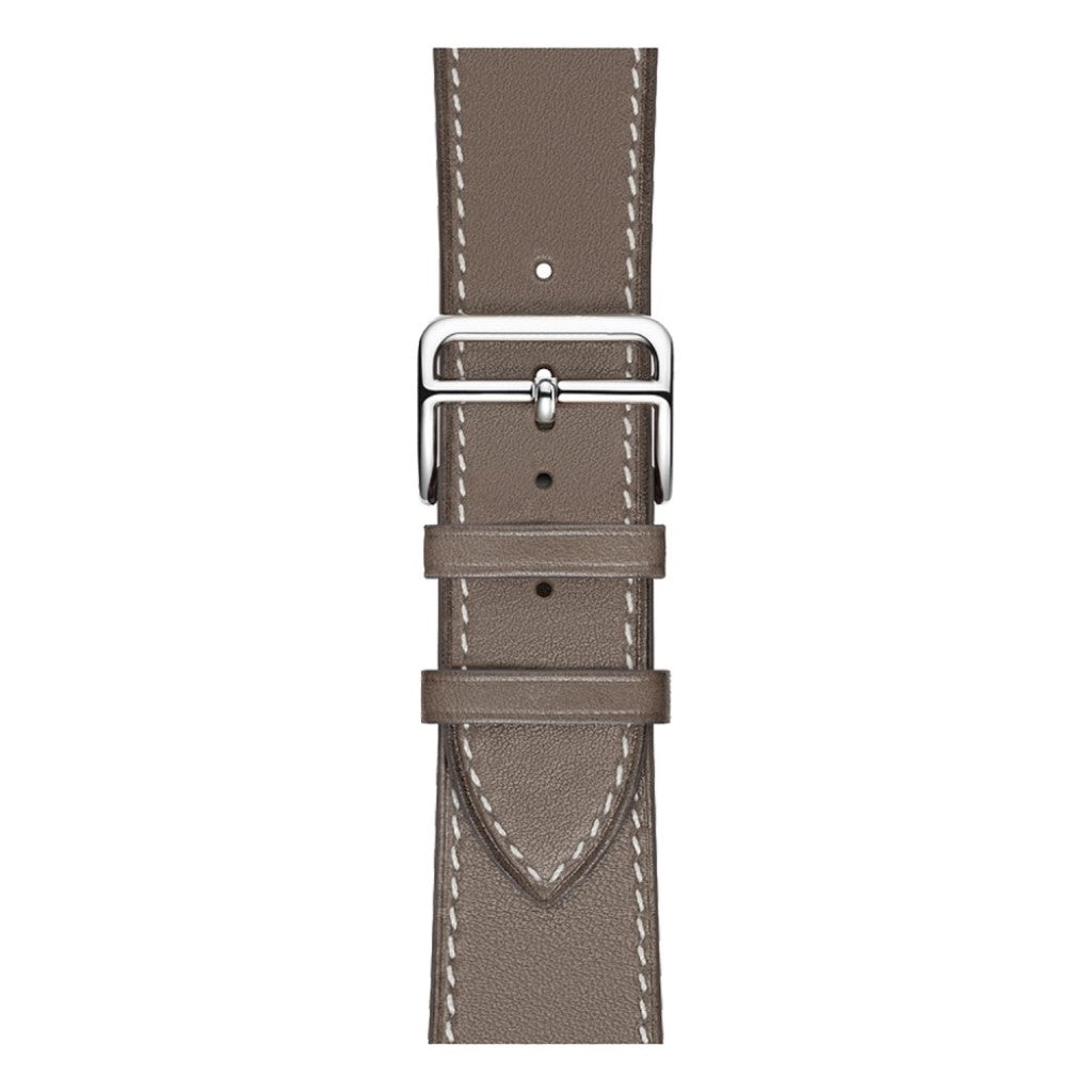 Vildt fantastisk Apple Watch Series 4 40mm Ægte læder Rem - Sølv#serie_3