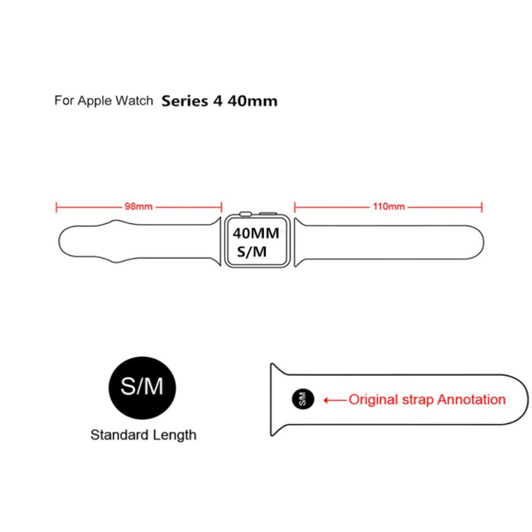Vildt sejt Apple Watch Series 4 40mm Silikone Rem - Sort#serie_1