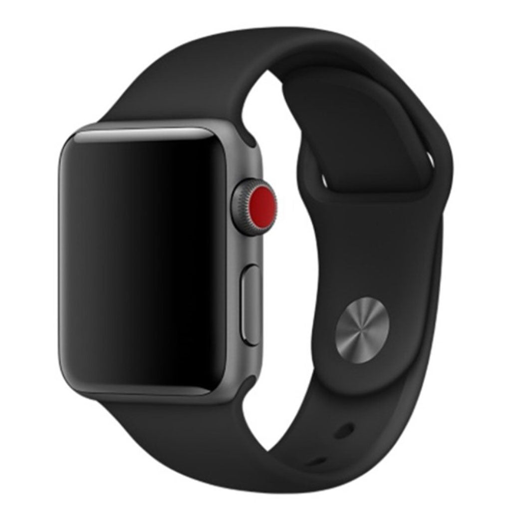 Vildt sejt Apple Watch Series 4 40mm Silikone Rem - Sort#serie_1