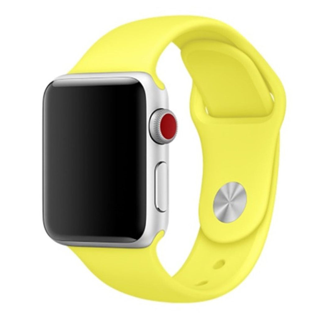 Vildt sejt Apple Watch Series 4 40mm Silikone Rem - Gul#serie_13