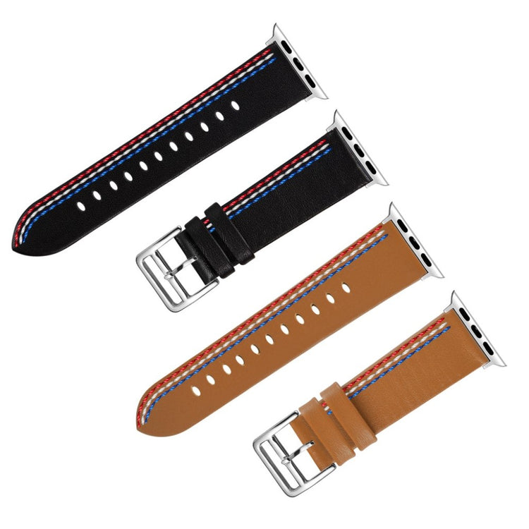 Helt vildt elegant Apple Watch Series 4 40mm Ægte læder Rem - Brun#serie_8