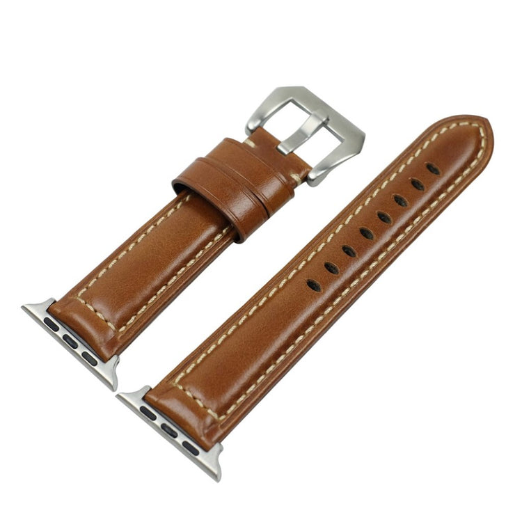 Mega holdbart Apple Watch Series 4 40mm Ægte læder Rem - Brun#serie_4