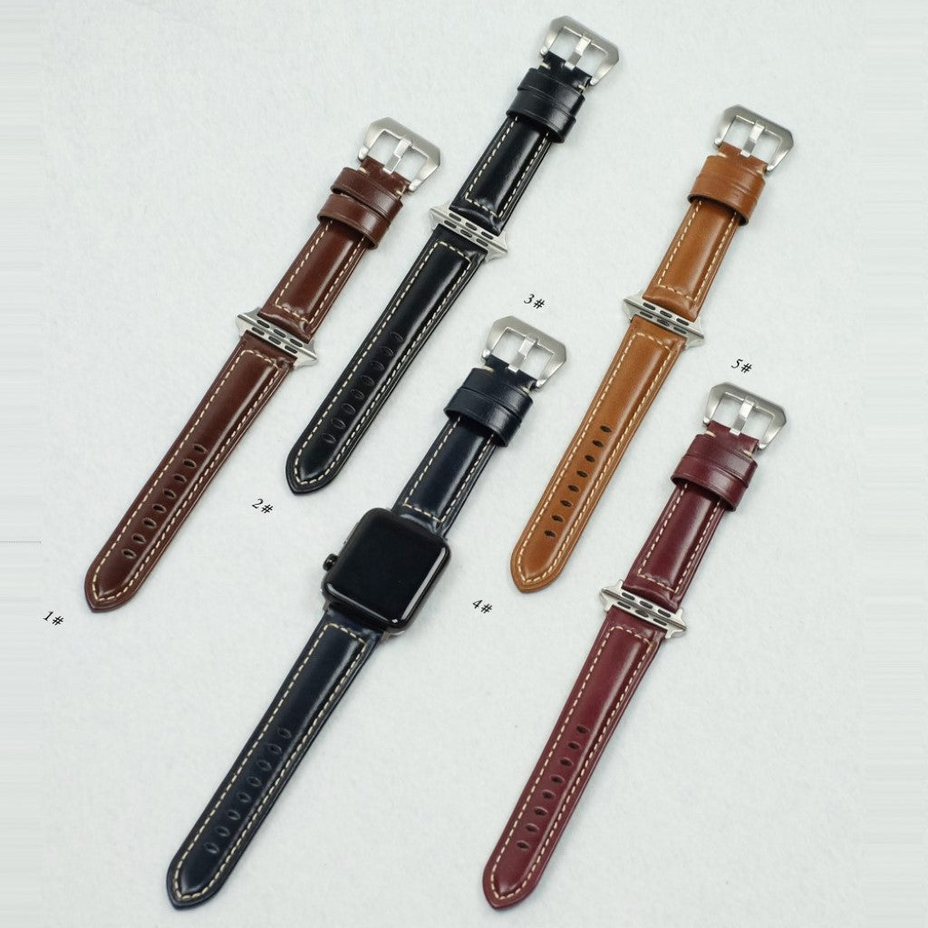 Mega holdbart Apple Watch Series 4 40mm Ægte læder Rem - Brun#serie_4