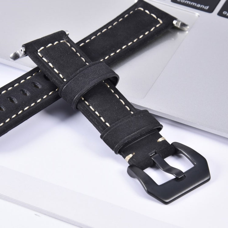 Mega nydelig Apple Watch Series 4 40mm Ægte læder Rem - Sort#serie_1