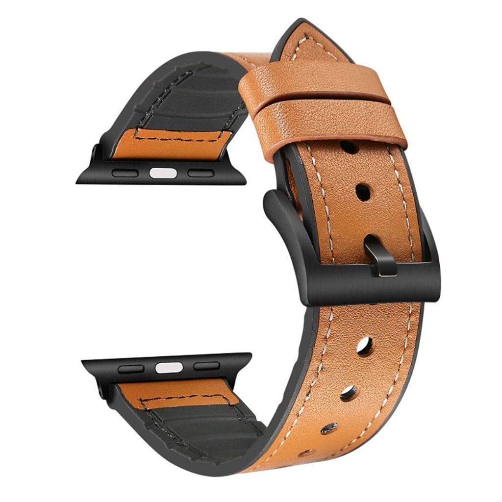 Holdbart Apple Watch Series 4 40mm Ægte læder Rem - Brun#serie_5