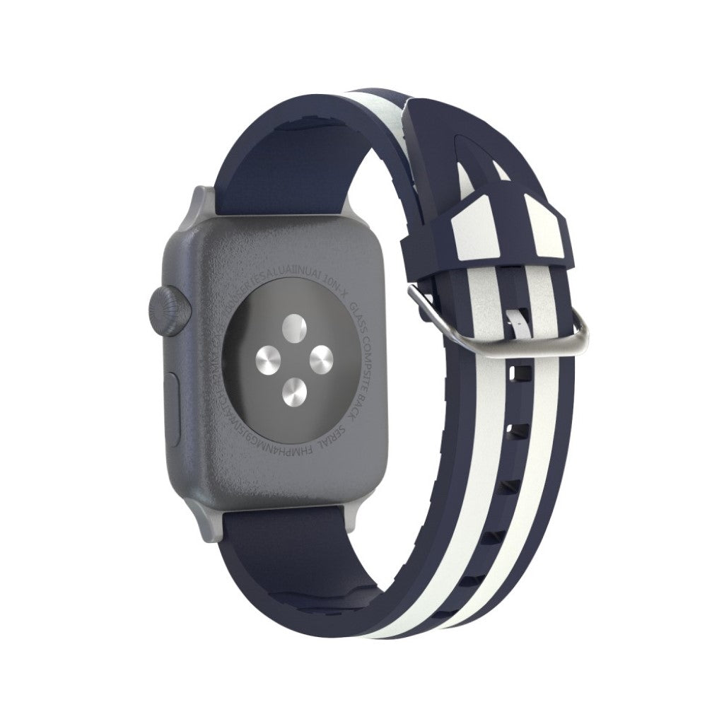Rigtigt kønt Apple Watch Series 4 40mm Silikone Rem - Blå#serie_1