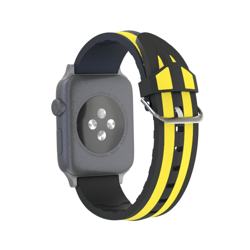 Rigtigt kønt Apple Watch Series 4 40mm Silikone Rem - Sort#serie_5