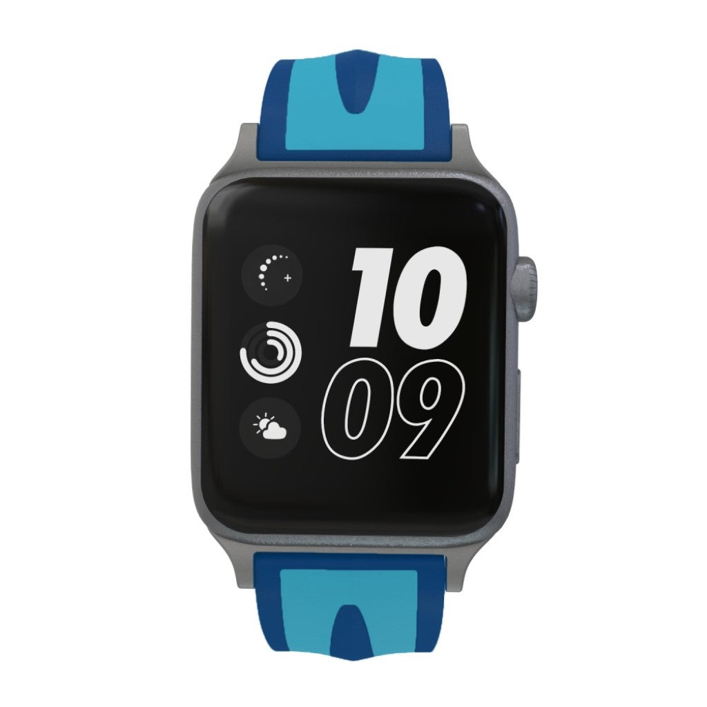 Rigtigt kønt Apple Watch Series 4 40mm Silikone Rem - Blå#serie_6