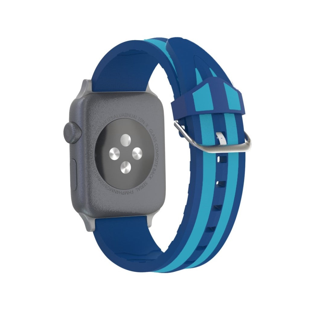 Rigtigt kønt Apple Watch Series 4 40mm Silikone Rem - Blå#serie_6