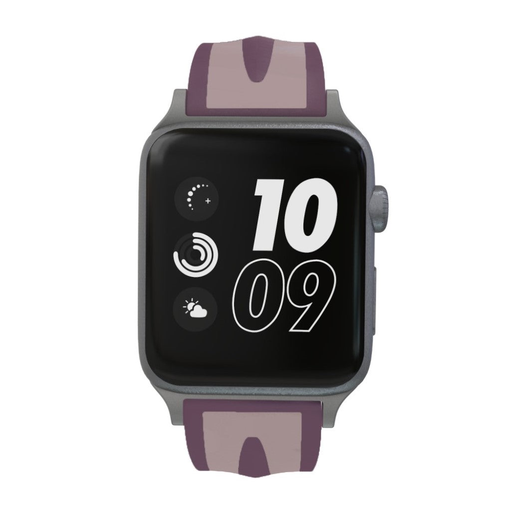 Rigtigt kønt Apple Watch Series 4 40mm Silikone Rem - Lilla#serie_7