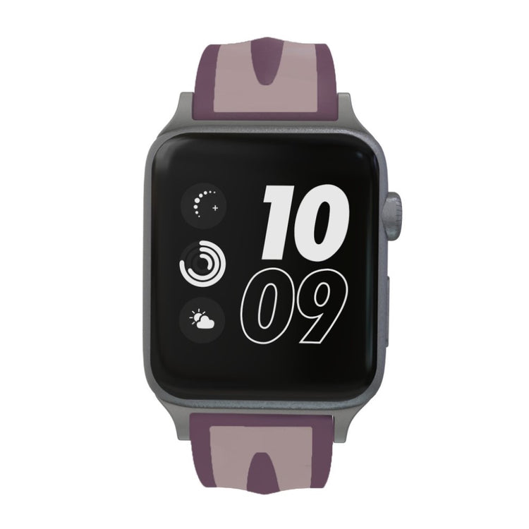 Rigtigt kønt Apple Watch Series 4 40mm Silikone Rem - Lilla#serie_7