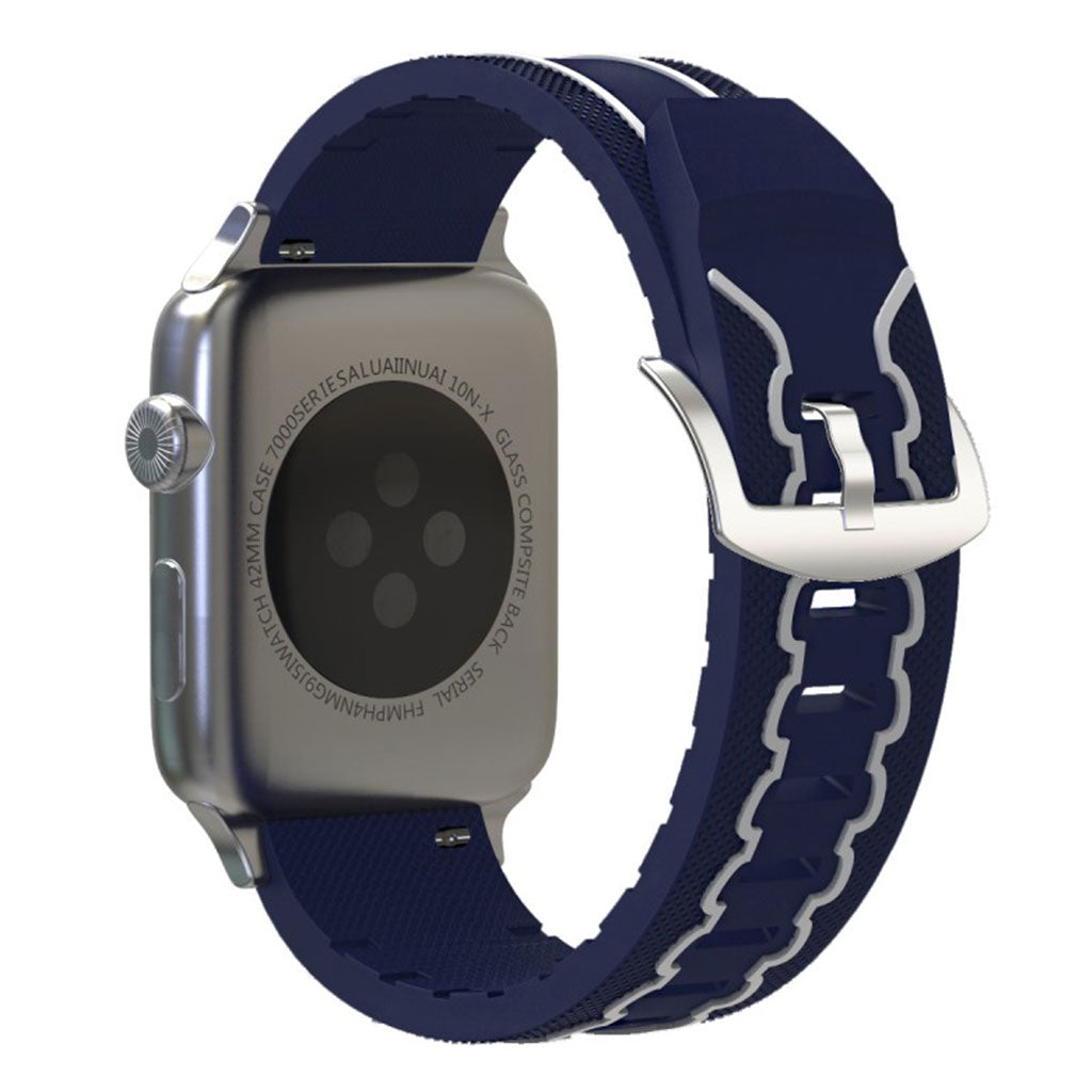 Rigtigt fint Apple Watch Series 4 40mm Silikone Rem - Blå#serie_8