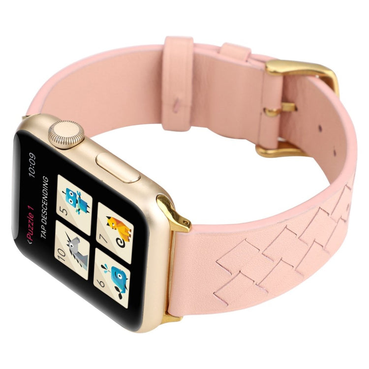 Helt vildt hårdfør Apple Watch Series 4 40mm Ægte læder Rem - Pink#serie_3