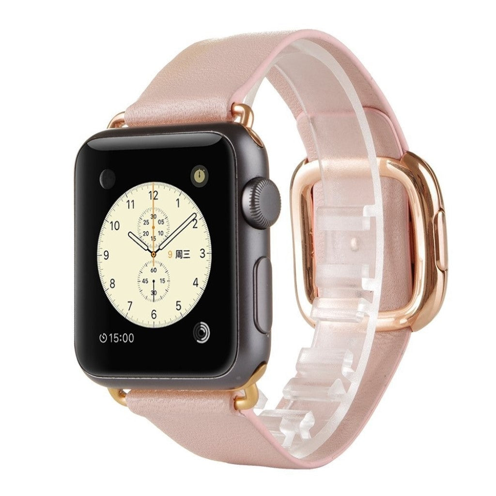 Rigtigt fint Apple Watch Series 4 44mm Ægte læder Rem - Pink#serie_4