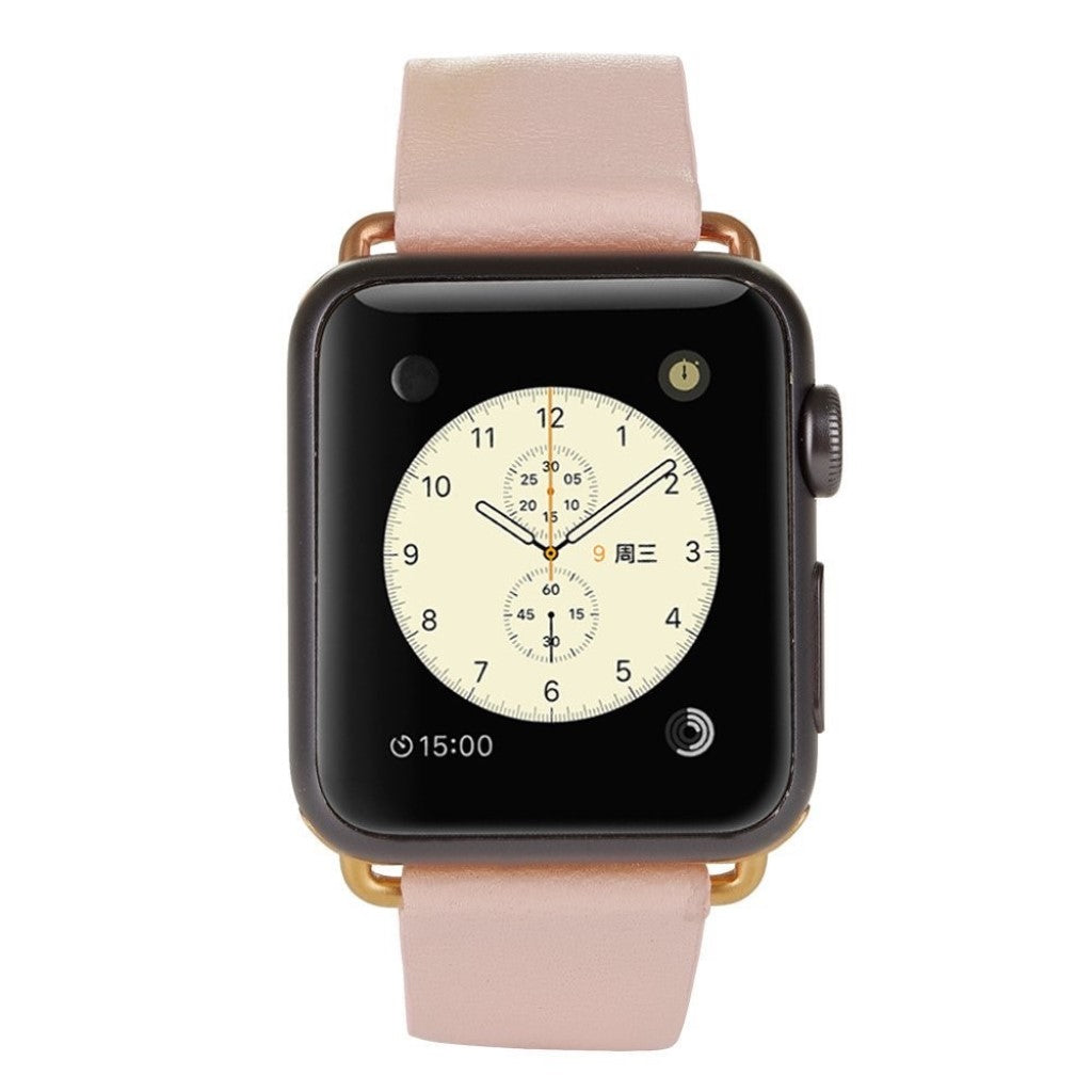 Rigtigt fint Apple Watch Series 4 44mm Ægte læder Rem - Pink#serie_4