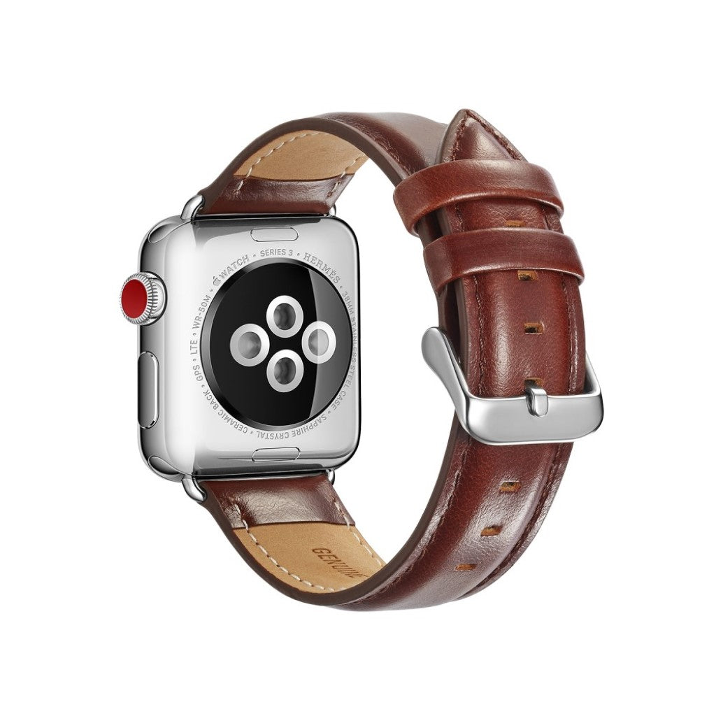 Super smuk Apple Watch Series 4 44mm Ægte læder Rem - Flerfarvet#serie_1