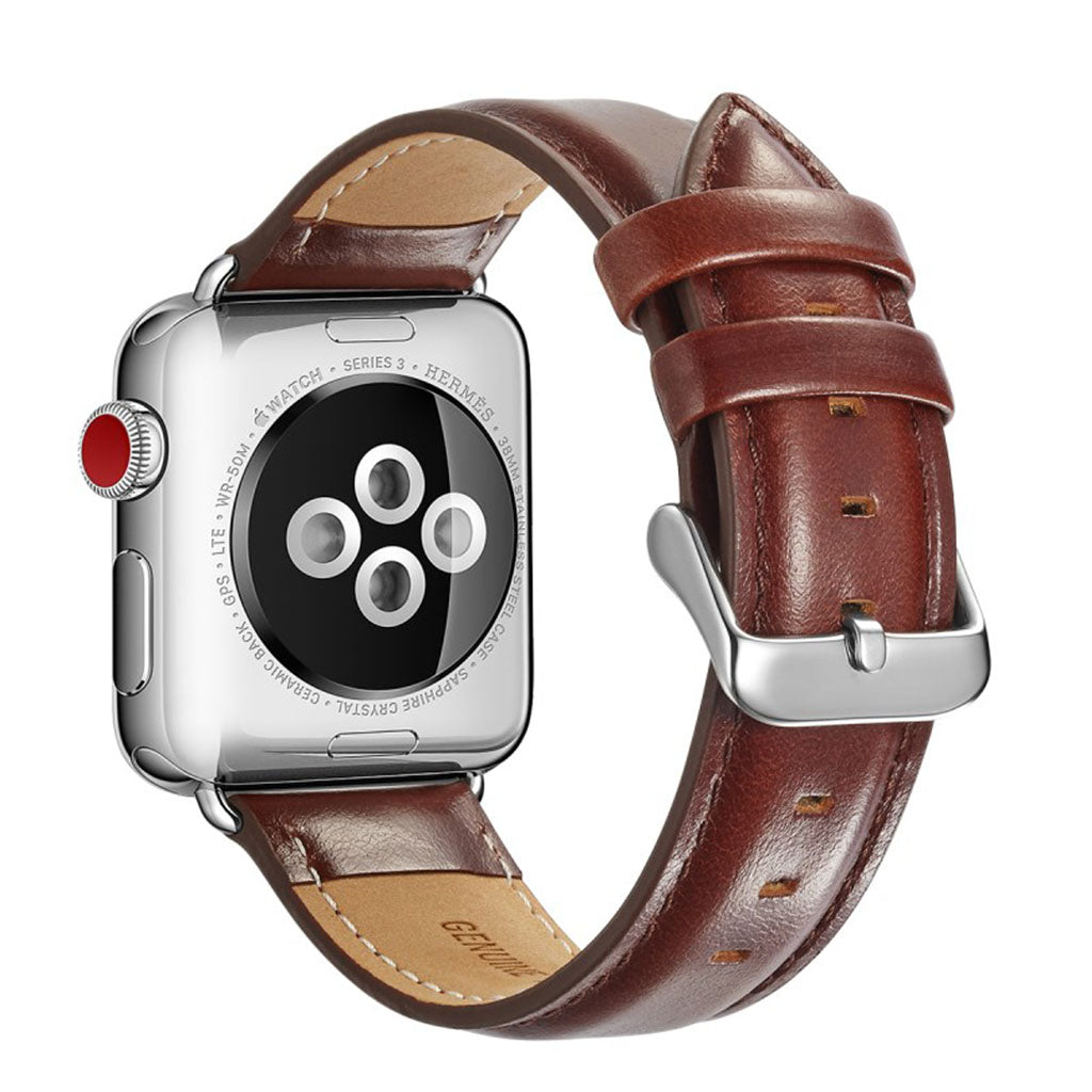 Super smuk Apple Watch Series 4 44mm Ægte læder Rem - Flerfarvet#serie_1