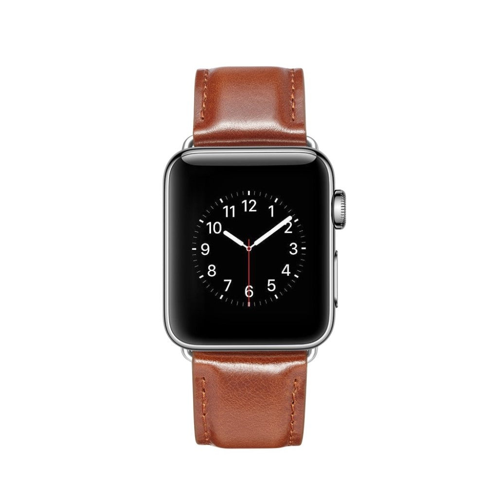 Super smuk Apple Watch Series 4 44mm Ægte læder Rem - Brun#serie_2