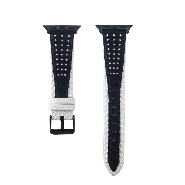 Fed Apple Watch Series 4 44mm Ægte læder Rem - Flerfarvet#serie_3