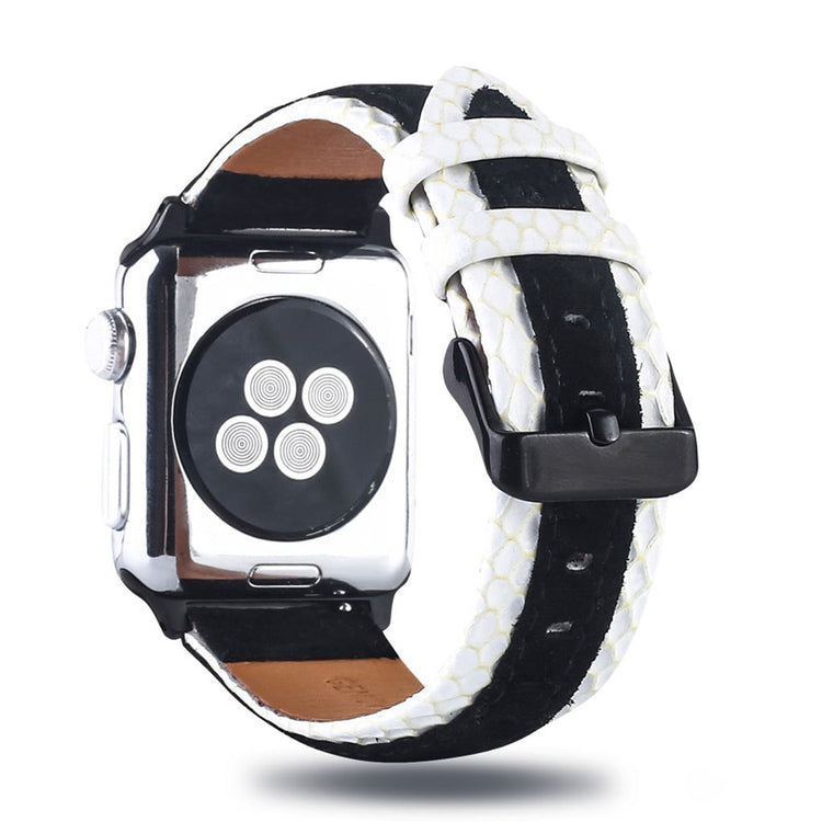 Fed Apple Watch Series 4 44mm Ægte læder Rem - Flerfarvet#serie_3