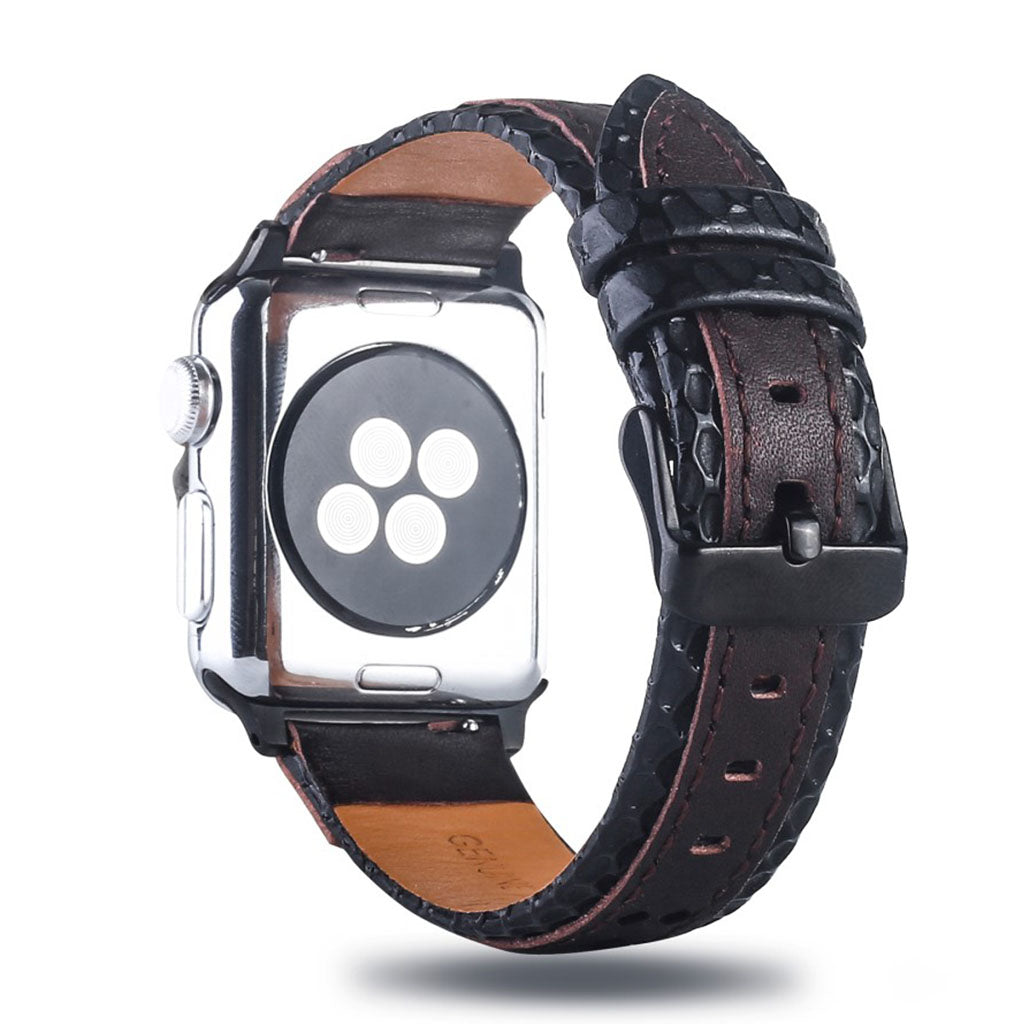 Rigtigt elegant Apple Watch Series 4 44mm Ægte læder Rem - Flerfarvet#serie_1