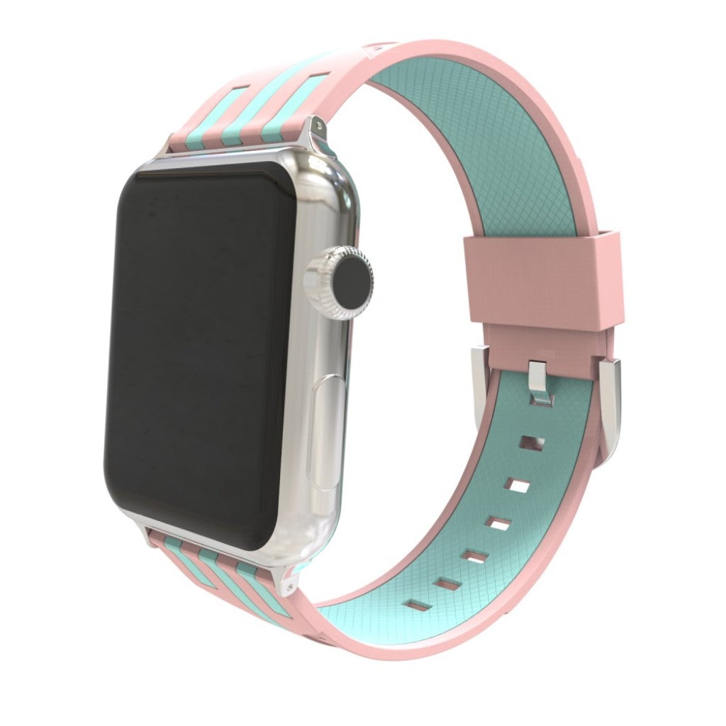 Meget pænt Apple Watch Series 4 44mm Silikone Rem - Flerfarvet#serie_4